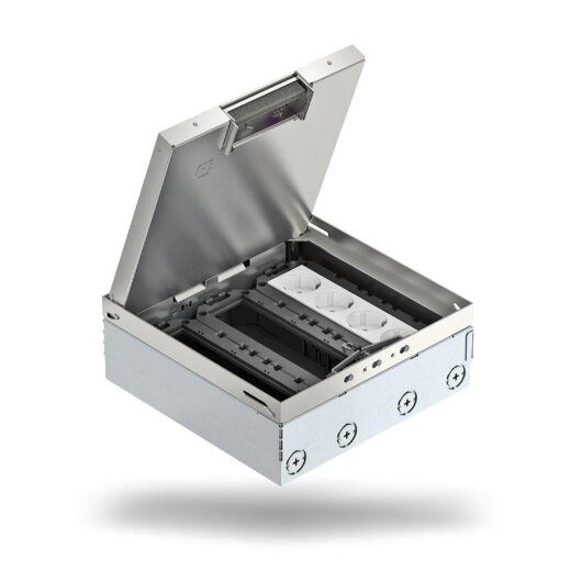 OBO Bodentank komplett UDHOME9 2V MT V zwei 2fach-Steckdose VA