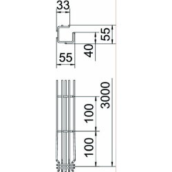 OBO G-Gitterrinne Magic G-GRM 50/50V4A 55x55x3000mm...
