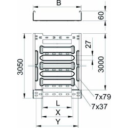 OBO Kabelrinne SKSM SKSM 650 FS 60x500x3050 gelocht