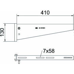 OBO Stielausleger AS 55 41 FT tauchfeuerverzinkt