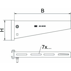 OBO Stielausleger AS 55 51 FT tauchfeuerverzinkt