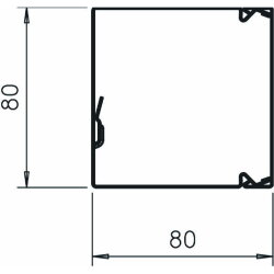 OBO Leitungsführungskanal LKM80080RW 80x80 reinweiss