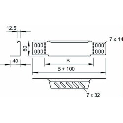 OBO Reduzierwinkel/ Endabschluss RWEB 640 VA4301 60x400