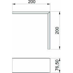 OBO Oberteil glatt GK-OTGA für Ausseneck cremeweiss