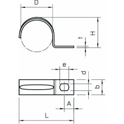 OBO Befestigungsschelle 604 4mm  einlappig