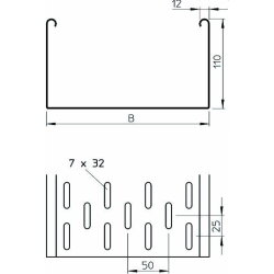 OBO Kabelrinne MKS150F 110x500x3000 gelocht