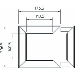 OBO Wandabschlussblende TWVR 140x110mm reinweiss Aluminium