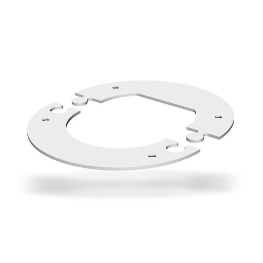 OBO Wandabschlussblende WAGRM4 125x2 weiss geschlossen