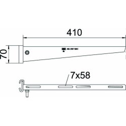 OBO Stielausleger AS1541F B410mm