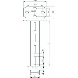 OBO Hängestiel IS 8 K/80 80x42x800