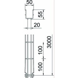 OBO Gitterrinne GRM 55/50 Edelstahl VA4401