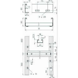 OBO Steigeleiter mittelschwer SLL 650 CPS 4 mit CPS-Sprosse