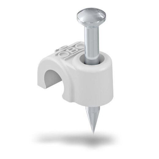 OBO ISO-Nagel-Clip 2010 für Kabel 10mm L: 35mm lichtgrau