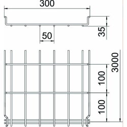 OBO Gitterrinne GRM GRM 35/300G galvanisch verzinkt