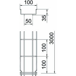 OBO Gitterrinne GRM GRM 35/100FT tauchfeuerverzinkt