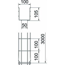 OBO Gitterrinne GRM GRM 105/100G galvanisch verzinkt