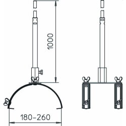 OBO Fangstangenhalter F-FIX-132 für Firstziegel