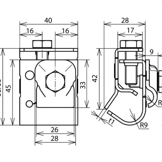 Dehn & Söhne Dachrinnenklemme 339067 Cu 6-10mm