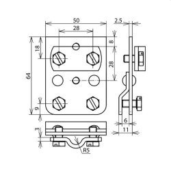 Dehn & Söhne Falzklemme 251002 St/tZn 0,7-5mm