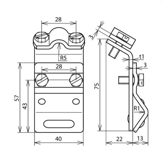 Dehn & Söhne Dachrinnenklemme 338007 Cu 7-10mm mit Überleger