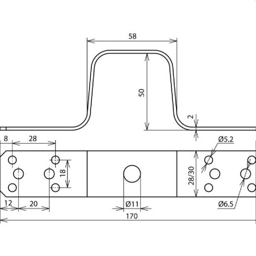 Dehn & Söhne Überbrückungslasche 377006 Al 170mm