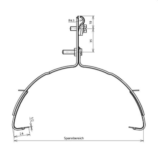 Dehn & Söhne Dachleitungshalter 202900 Niro 120-240mm