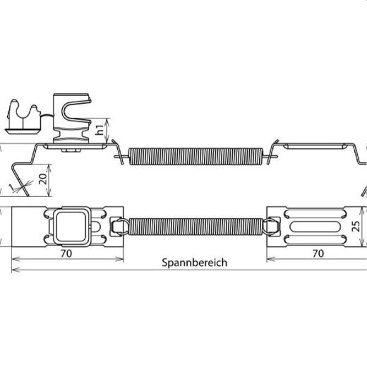 Dehn & Söhne Dachleitungshalter 204249 SPANNsnap 36mm NIRO V2A