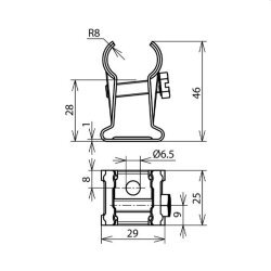 Dehn & Söhne Stangenhalter 275019 NIRO 13-16mm...