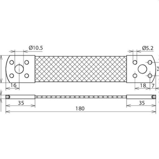Dehn & Söhne Überbrückungsband 377015 Al 180mm