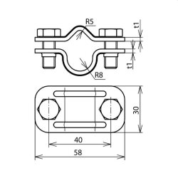 Dehn & Söhne Uni-trennklemme 459019 Niro f. Rd...