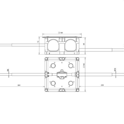 Dehn & Söhne UP-Trennstellenkasten 476010 NIRO / Kunststoff