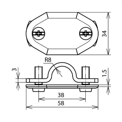 Dehn & Söhne Nummernschild 480004 Al 16mm ohne Nummer