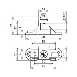 Dehn & Söhne Schienenbock 563014 6x4mm