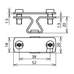 Dehn & Söhne Leitungshalter 274030 NIRO M8...