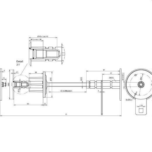 Dehn & Söhne Wanddurchführung 478550 m. Druckwasserschutz 450-500mm