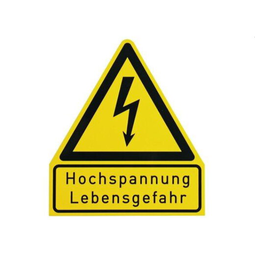 Dehn & Söhne Hinweisschild Kunststoff WHS HS LG "Hochspannung - Lebensgefahr"