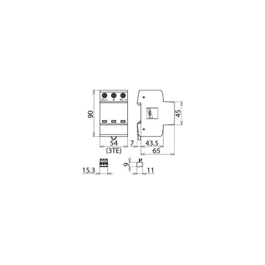 Dehn & Söhne Überspannungsableiter 950535 DEHNguard Typ 2 bis 1000V DC FM