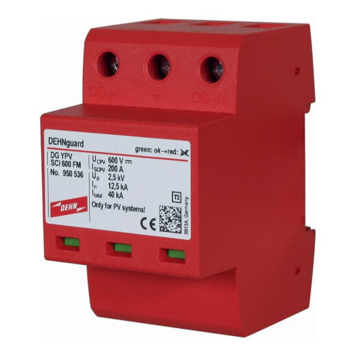 Dehn & Söhne Überspannungsableiter 950536 DEHNguard Typ 2 bis 600V DC FM