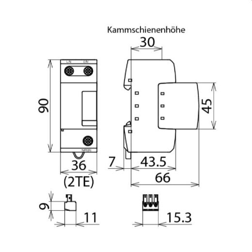 Dehn & Söhne Blitzstromableiter 961125 DEHNbloc DB M1 255 FM 1polig