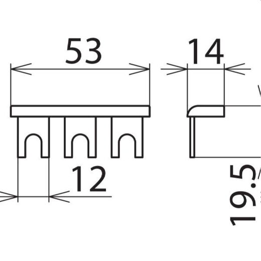 Dehn & Söhne Kammschiene 900615 MVS13 einphasig 3-polig 16mm?