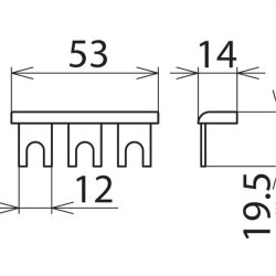 Dehn & Söhne Kammschiene 900615 MVS13 einphasig...