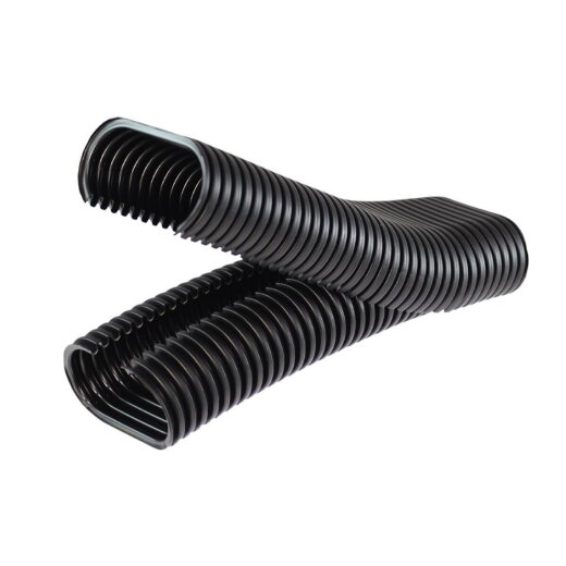 Fraenkische Rohrwerke Wellrohr oval PV-COOR schwarz aus PP 92x50mm