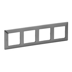 Legrand Rahmen 754154 VLIFE 4-FACH INOXgrau