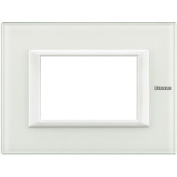 Bticino Rahmen 3modulig white glass