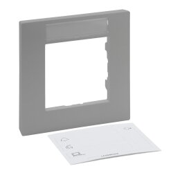 Legrand Rahmen 864361 Niloe Step 1fach Beschr.aluminium