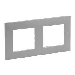 Legrand Rahmen 864372 Niloe Step 2fach aluminium