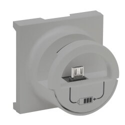 Legrand Abdeckung 864325 Niloe Step Micro-USB aluminium