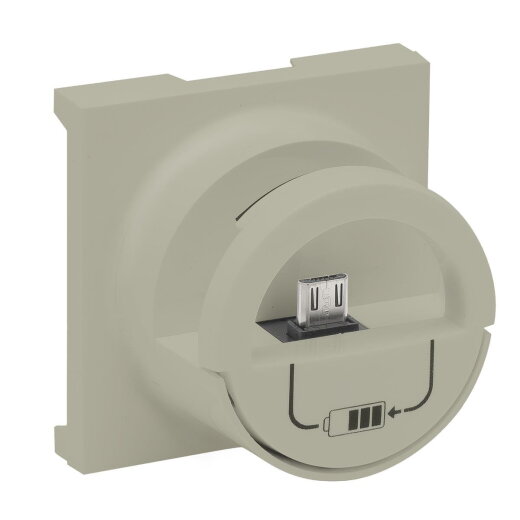 Legrand Abdeckung 864625 Niloe Step Micro-USB sand