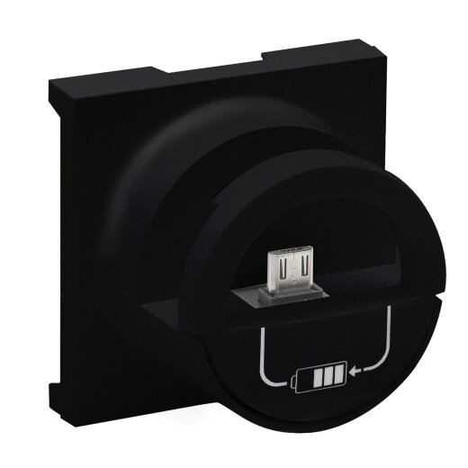 Legrand Abdeckung 864525 Niloe Step Micro-USB schwarz