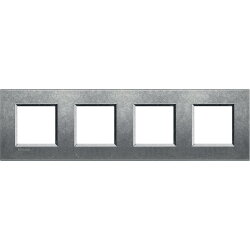 Bticino Rahmen LNA4802M4NA ALU NATUR 4x2-mod